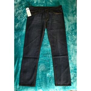 NWT MEN'S Straight Leg DARK BLUE JEANS SIZE 36/30